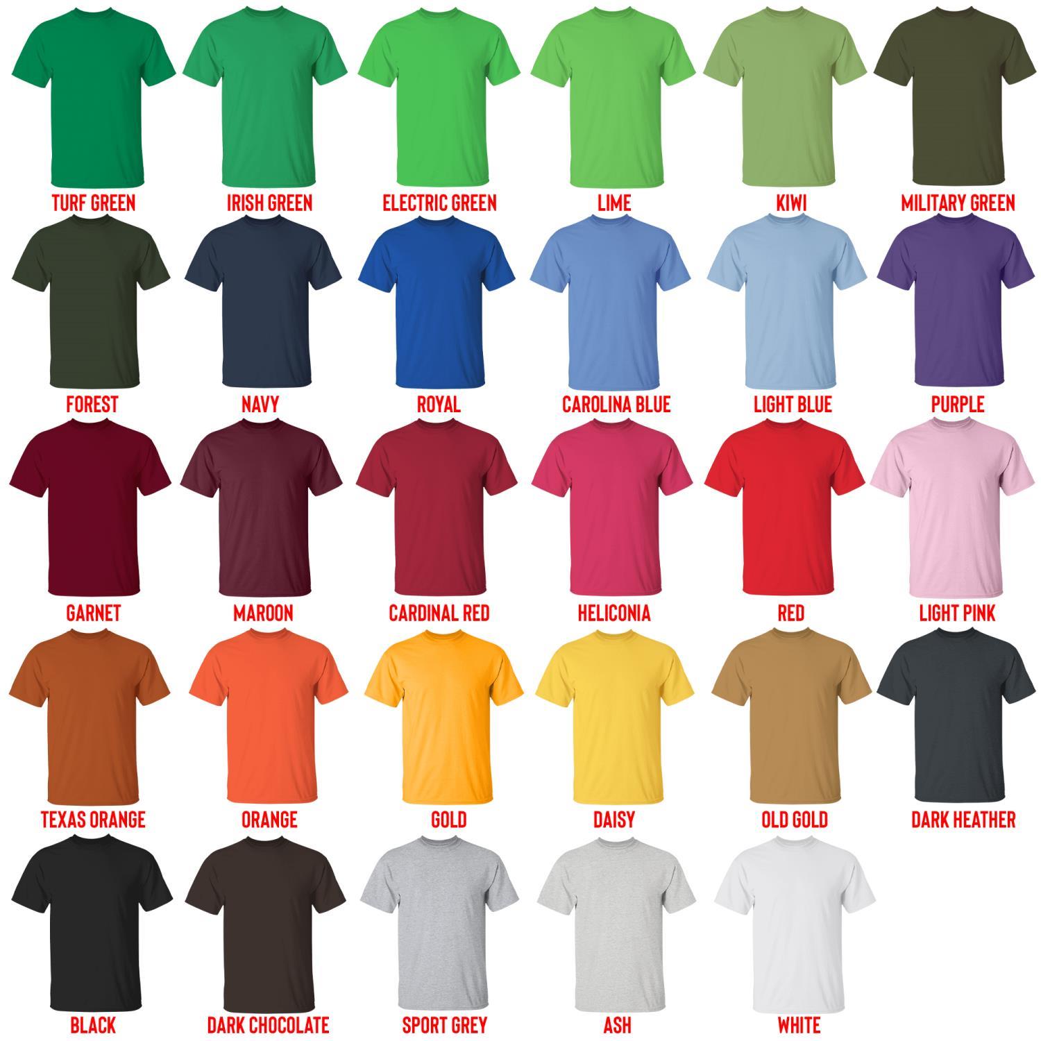 t shirt color chart - Half-Life Store