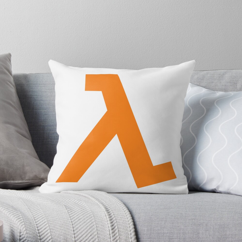 Half Life Lambda Symbol Throw Pillow