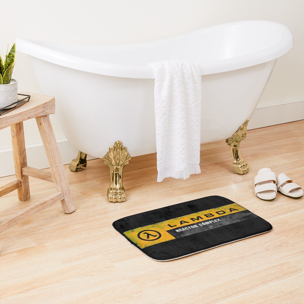 Lambda Complex Grungy Bath Mat - Image 2