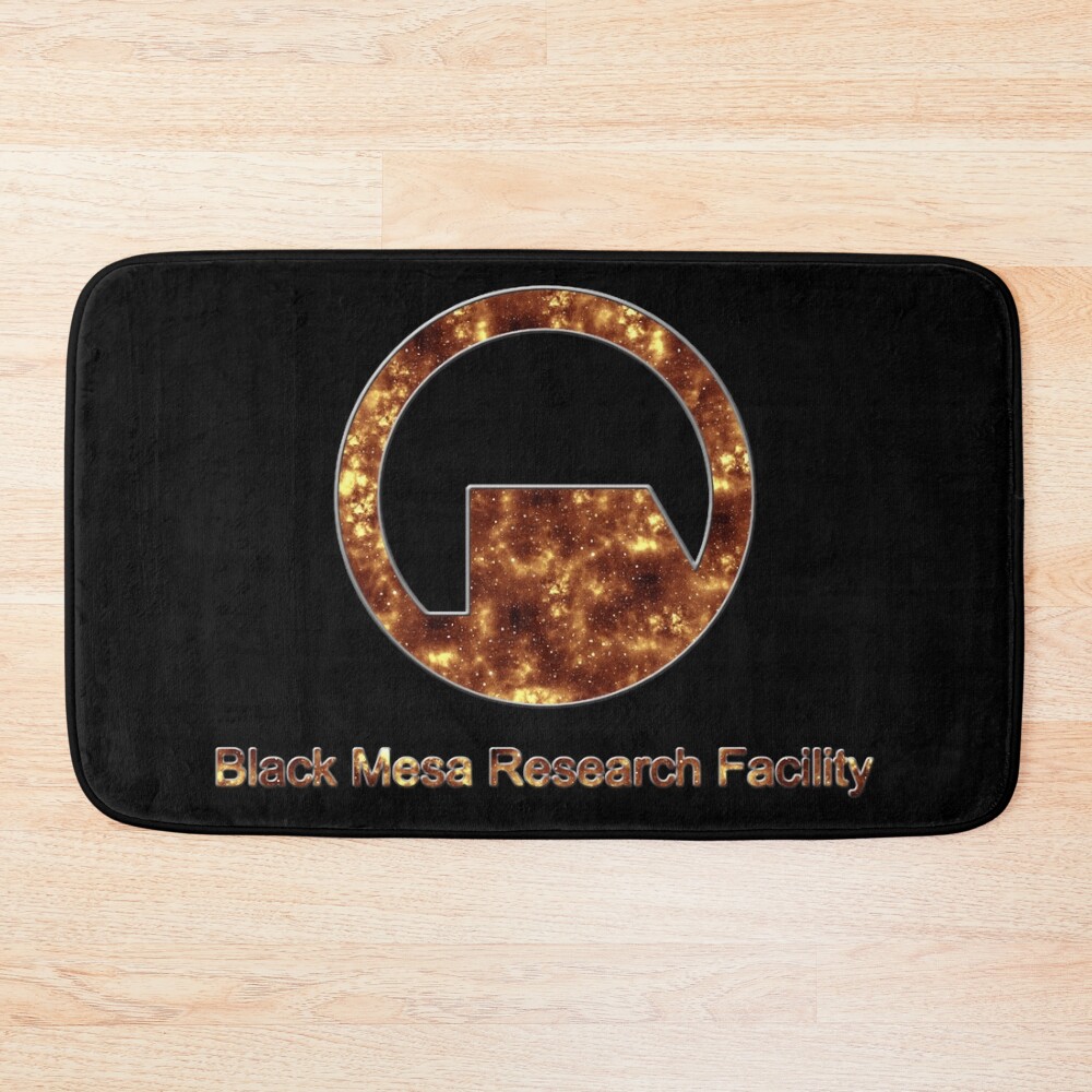 Half Life Black Mesa Research Facility Logo Galaxy Design Bath Mat