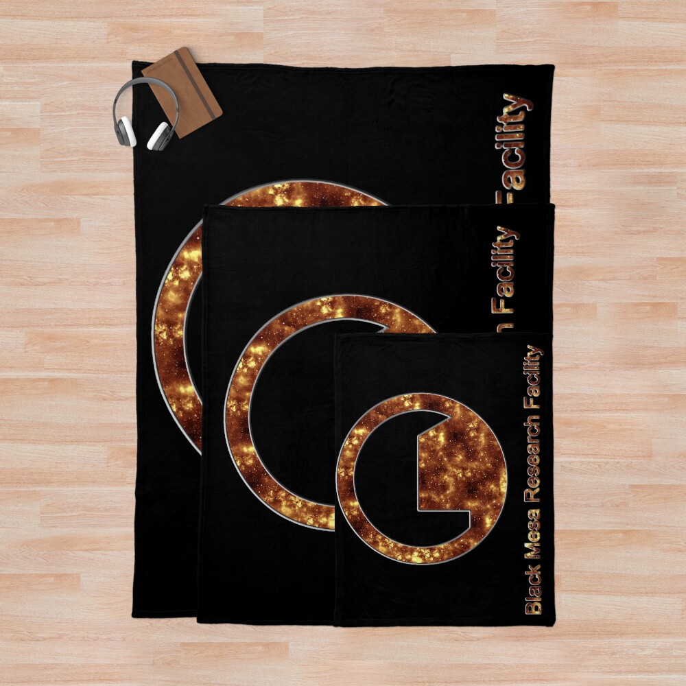 Half Life Black Mesa Research Facility Logo Galaxy Design Throw Blanket - Image 3