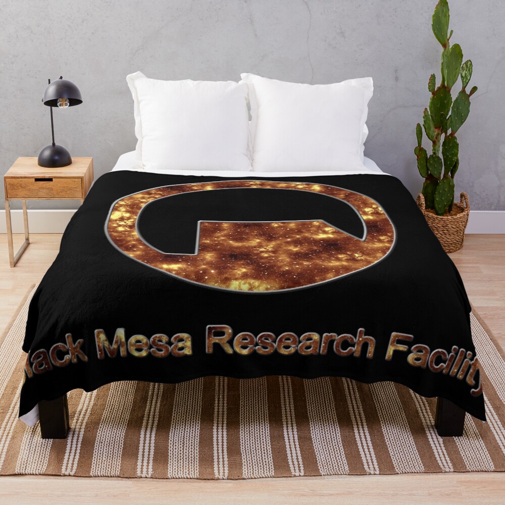 Half Life Black Mesa Research Facility Logo Galaxy Design Throw Blanket