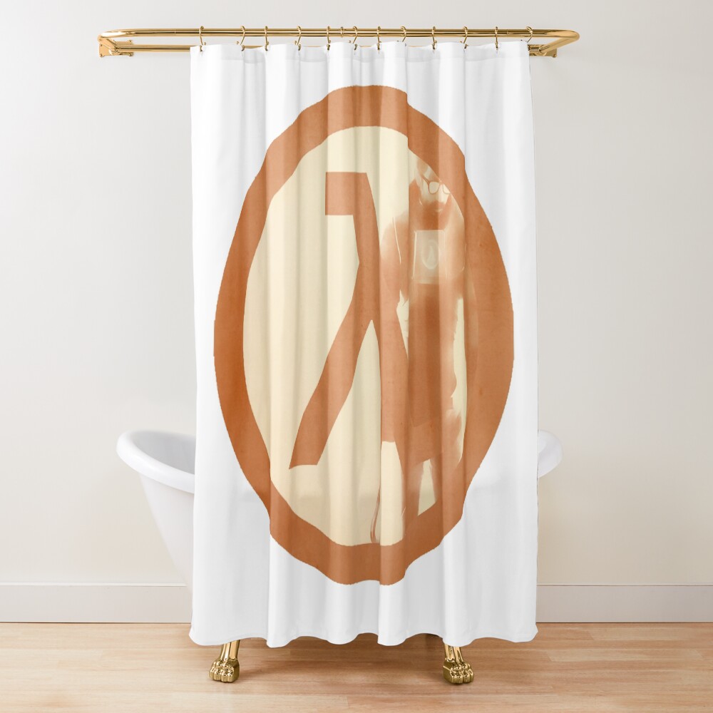 Half Life Gordon Freeman Retro Style Logo Shower Curtain