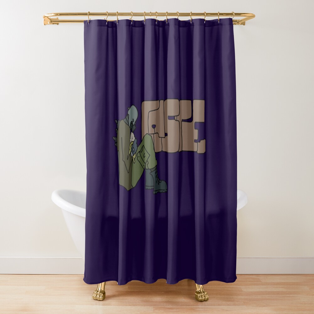 Halflife 2 Rebel Graffiti Shower Curtain