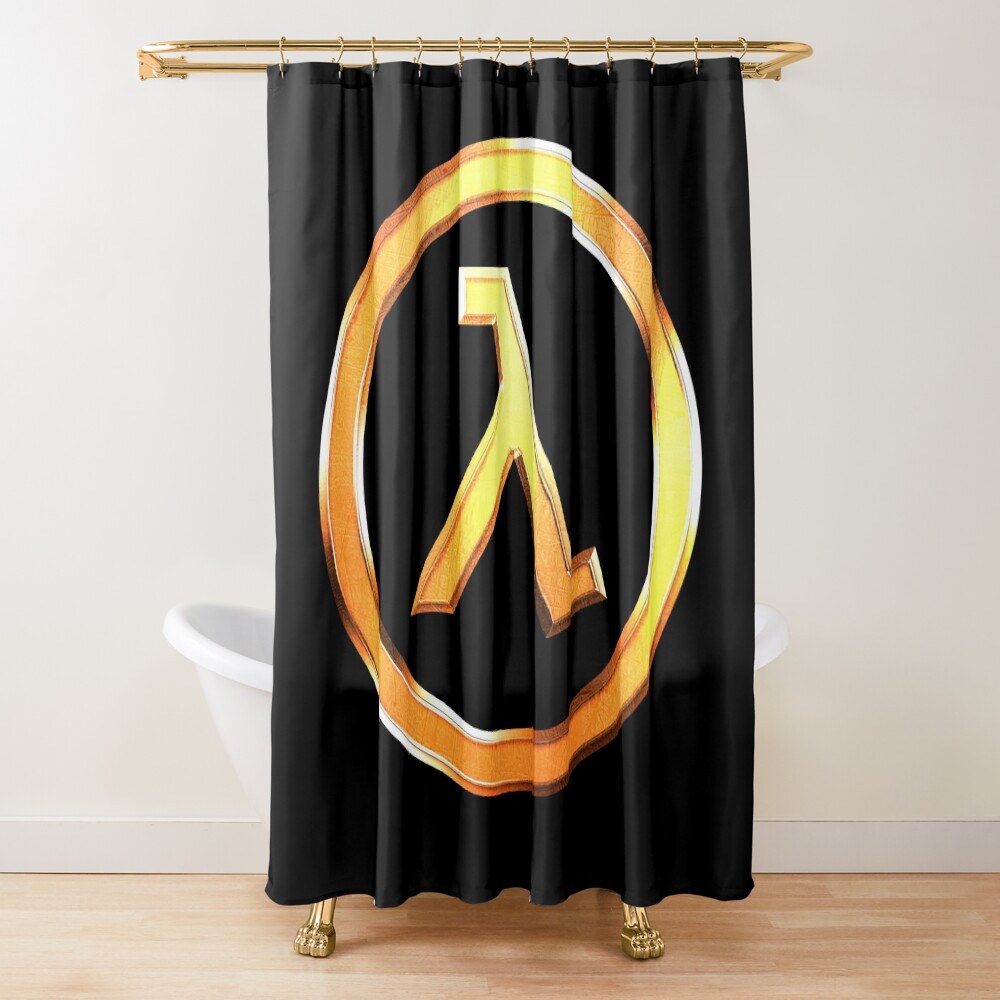 Half Life Lambda Symbol Variant Shower Curtain